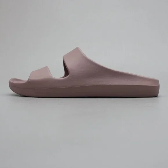 Bombas Ladies 8 Friday Slides Dusty Rose Pink Sandals Slip-on Mules 2-strap Shoe - Picture 2 of 12